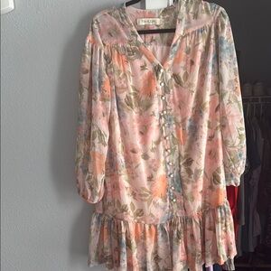 Taylor Pastel Floral Ruffle Dress